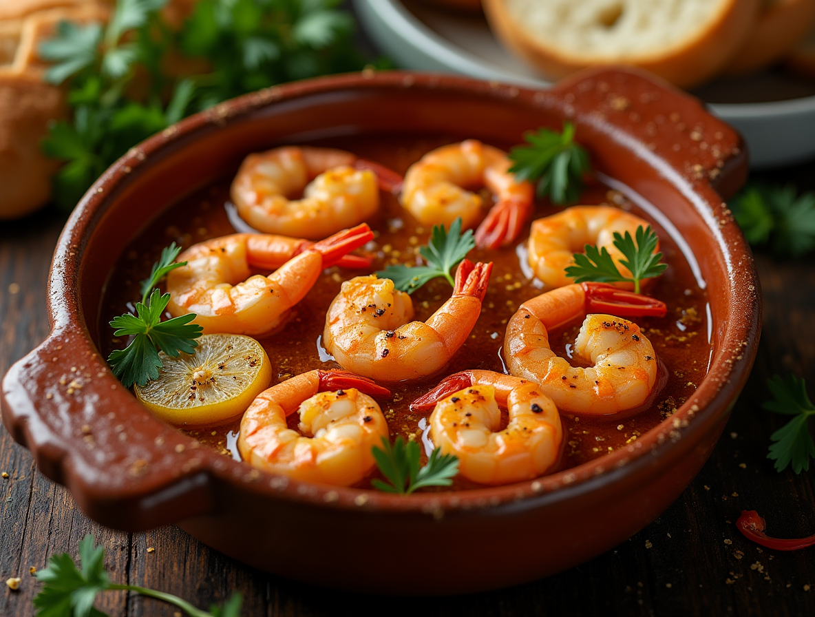Spanish garlic shrimp Recipe